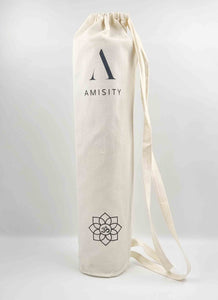 Canvas Eco Friendly Yoga Mat Bag, Cotton Eco-Friendly Natural Double Shoulder Straps, Yoga Mat Bag UK, Om Symbol