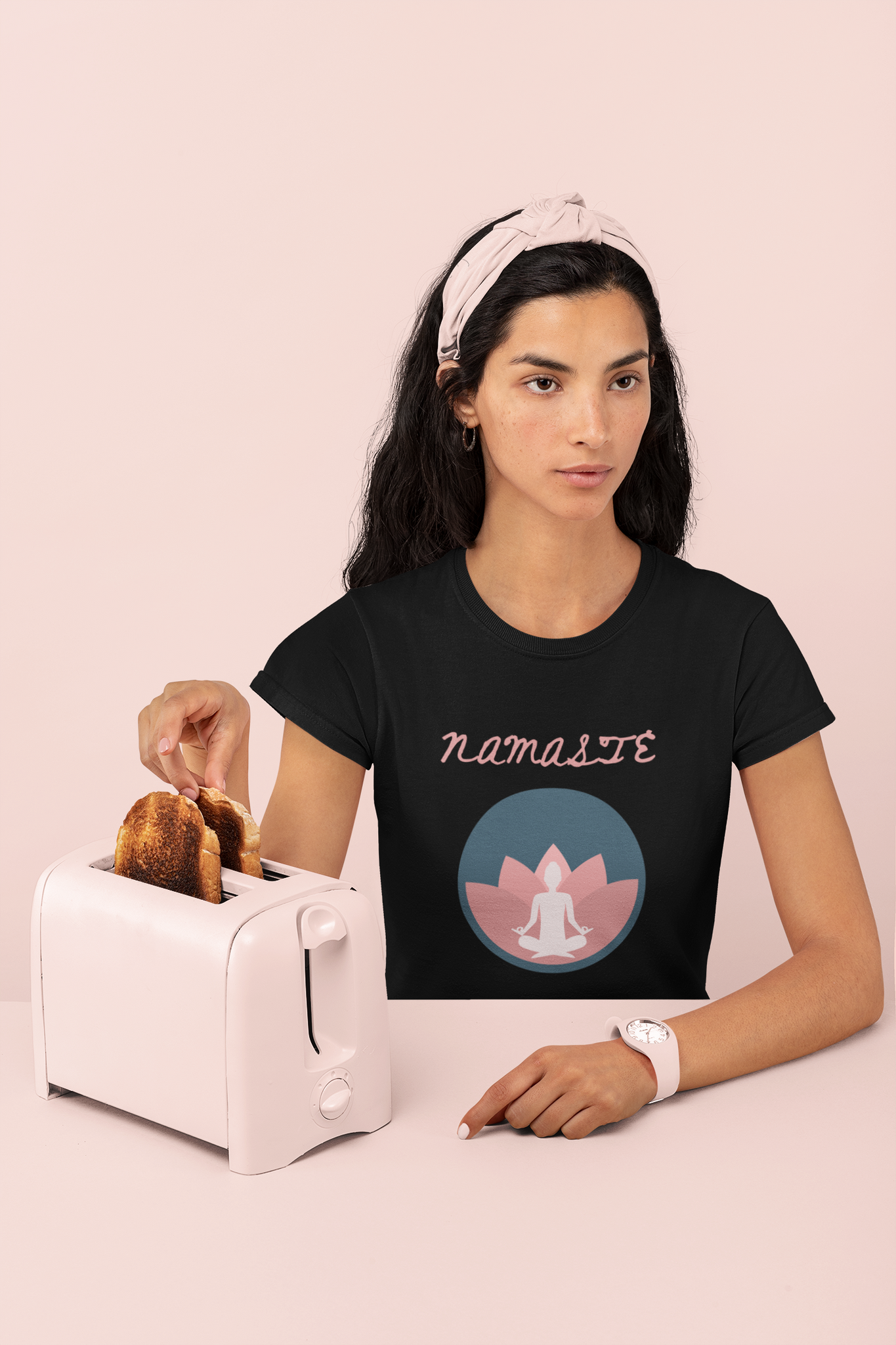Namaste with Lotus Yoga T-shirt