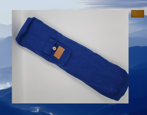 Eco Friendly Cotton Linen Yoga Mat Bag, Handmade Yoga Bag, Eco Friendly Yoga Bag, Yoga Mat Bag UK, Double Zip (Bag only) Royal Blue Colour