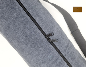 Eco Friendly Cotton Yoga Mat Bag, Handmade Yoga Bag, Eco Friendly Yoga Bag, Yoga Mat Bag UK, Double Zip- Grey Colour (Bag only)