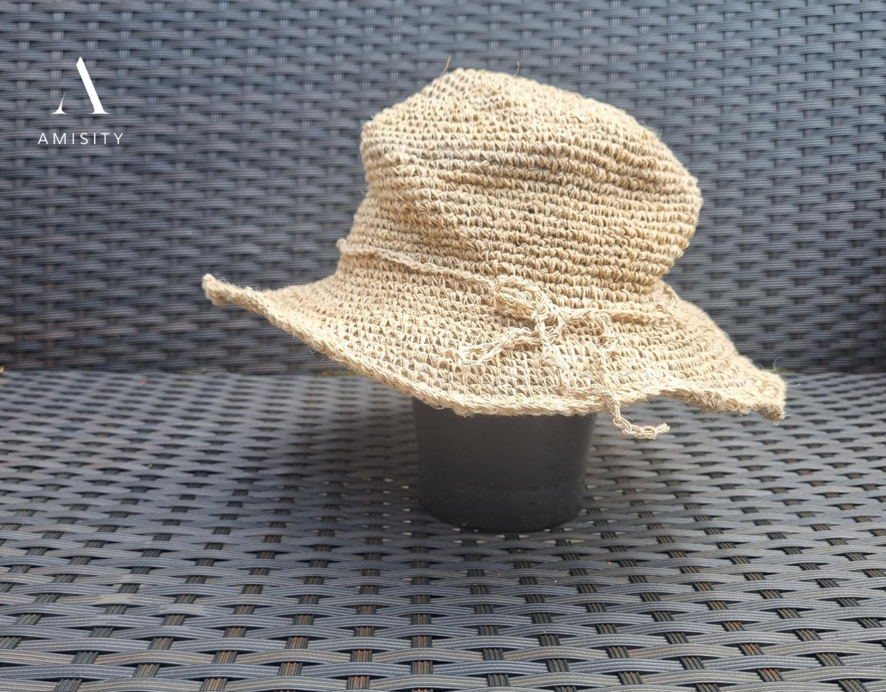 Summer Hemp Hat with  Brim